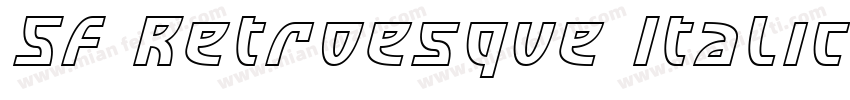 SF Retroesque Italic字体转换